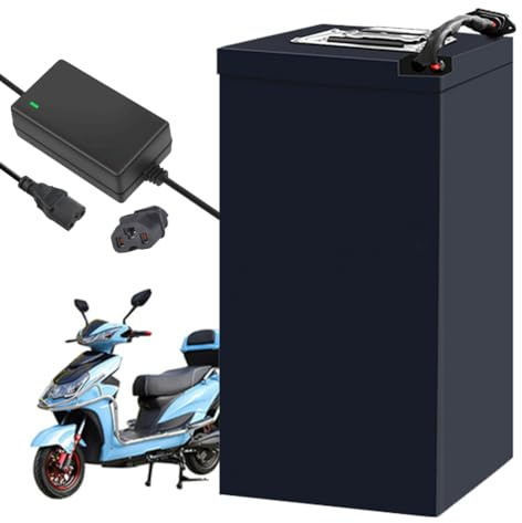FREEDOH 60 Volt Motorradbatterie 60 V Li-Ionen-Batterie 30 Ah 35 Ah 40 Ah 50 Ah 55 Ah 60 Ah 65 Ah 70 Ah 75 Ah 80 Ah 100 Ah mit Ladegerät für 0–6000 W Motor,60v30ah