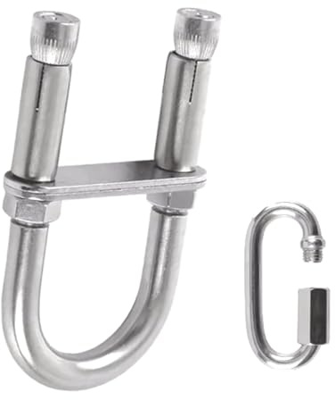 LIEWEI Boutique Shop UK Robuster Deckenhalter aus Edelstahl for Boxsäcke, Schaukeln, Hängematten, Yoga-Trapeze und Fitnessgeräte(Silver-2,Connecting Ring)