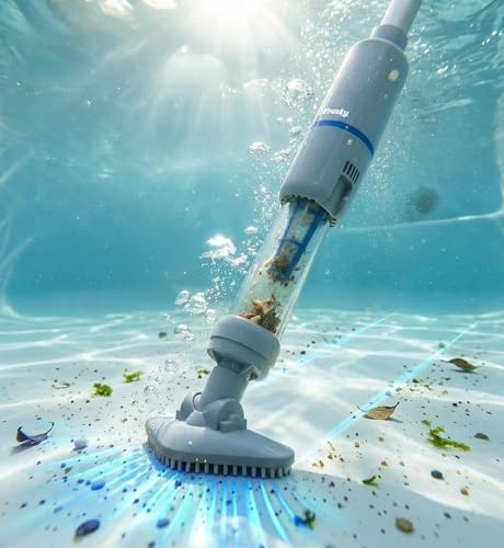 Yousky Aspirapolvere portatile senza fili per vasca idromassaggio, 2026, ricaricabile, per sabbia e detriti, asta telescopica fino a 165,1 cm, 90 minuti di autonomia per vasche idromassaggio, piscine