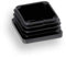 20 bouchons, noirs, pour tubes carrés dimensions extérieures 30x30 mm