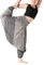 B BANGKOK PANTS Women's Harem Pants Jumpsuit Hippie Clothes (Line Black, One Size)