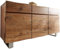 DELIFE Kommode Live-Edge Akazie Natur 147 cm 3 Türen 3 Schübe Baumkante Sideboard
