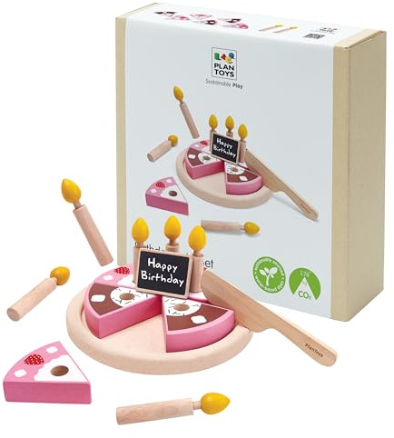 Geburtstagskuchen-Set, doppelseitig, Holz, PlanToys