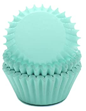 Miss Bakery's House® Mini-Muffinförmchen Standard - Ø 32 mm x 20 mm - Mint - 200 Stück - Papier-Backförmchen - für kleine Cupcakes, Muffins, Pralinen