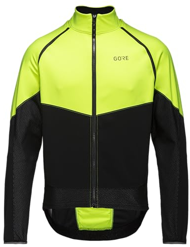 GORE WEAR Herren Fahrrad-Jacke Phantom, GORE-TEX INFINIUM, M, Neon-Gelb/Schwarz