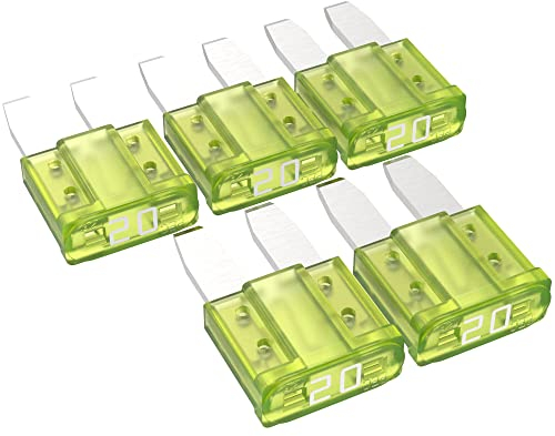 AUPROTEC Micro 2 Kfz Sicherungen Flachstecksicherungen MikrOTO II 5A - 30A Auswahl: 20A Ampere gelb, 5 Stück