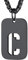 Richsteel A-Z Letras Personalizables en Chapa Militar con Collar de Acero Color Negro