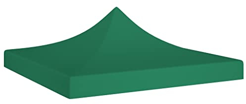 vidaXL Toit de Tente de Réception Toile de Toit de Chapiteau Remplacement de Toit de Tente Escamotable Pavillon de Jardin 3x3 m Vert 270 g/m²