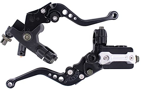 HouYeen Levier de frein et d'embrayage pour moto - 22 mm - Noir