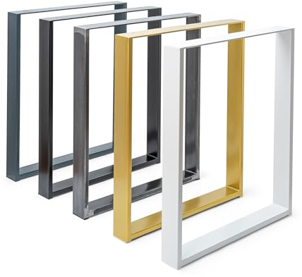 Set de 2 Pieds de Table Pied de Meuble Pied de Table à Manger avec par Acier Industriel (40x42cm)