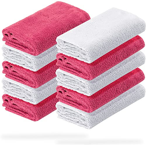 detailmate 10er Set Microfasertuch Ultra weich | Autopflege Zubehör - außen & innen | Lack Politur & Pflege, Innenraum, Felgen | Microfasertuch 40x40cm, 550 GSM - randlos & fusselfrei, ohne Kratzer