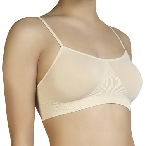 Annes styling Womens Invisible Seamless Bra Non-Wired Second Skin Top Support Comfortable Fitting Non-Padded