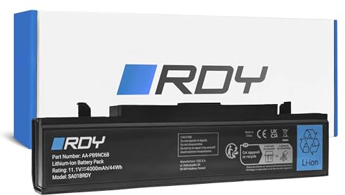 RDY Batteria AA-PB9NC6B AA-PB9NS6B AA-PB9NC6W per Samsung R519 R530 R540 R580 R780 RV511 R522 NP350V5C NP300E5C NP300E5A RC520 NP350E5C NP300V5A NP550P5C (Capacità: 4000 mAh 11.1V)