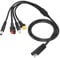 YACSEJAO Solar Connector to SAE Extension Cable 1.2M 14AWG 4-in-1 SAE to XT60 Female/DC 5.5x2.1mm / DC8mm /Solar Adapter Extension Cable for Automotive RV Solar Panel Car Truck
