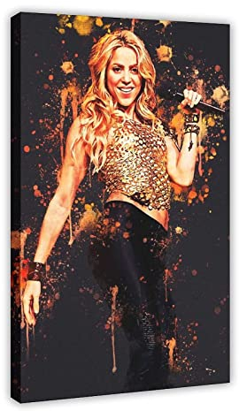 Tableau Toile Decoration sans Cadre Shakira Singer Decor Print Tableau Peintures 30x50cm