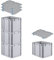 PROREGAL SuperSparSet 4x Eurobox NextGen Grip mit Auflagedeckel & 4 blauen Schiebeschnappverschlüssen, HxBxT 32x30x40cm, 30 L, Grau, Griffe geschlossen, Eurobehälter, Transportbox