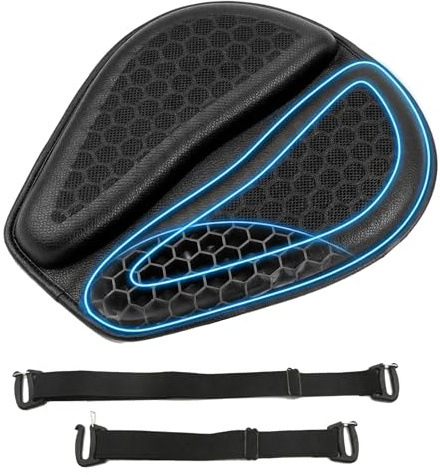 RWUJILONG Motorcycle Seat Cushion 3D Honeycomb Motorcycle Gel Seat Cushion Petal Shape Design - Not Stuffy, Protecting Sensitive Areas, Stay Cool and Comfortable for Long Ride