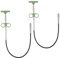 sourcing map 2 herramientas flexibles de 24 pulgadas, 4 garras, gancho de limpieza de alcantarillado de acero inoxidable, desatascador para fregadero, alcantarillado, bañera, verde