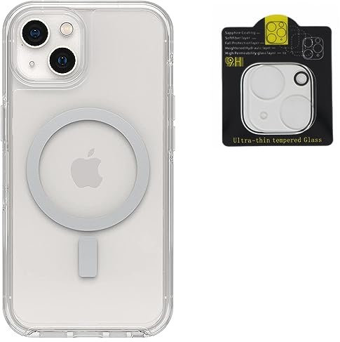 OtterBox Symmetry Schutzhülle mit MagSafe für iPhone 13 (nicht Mini/Pro/Pro Max) mit Kameralinsenschutz, keine Einzelhandelsverpackung, transparent