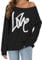 florynova Women's Off One Shoulder Tops Long Sleeve Plus Size Sweatshirt Slouchy Baggy Pullover Sweater(Black, M)