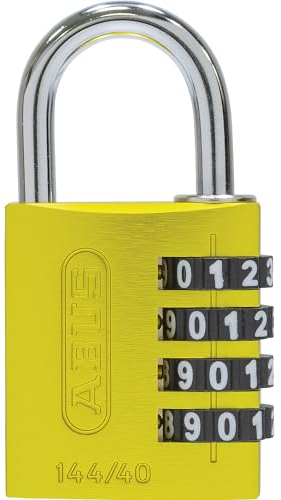 ABUS | Zahlenschloss | Aluminium | 144/40 Lock-Tag | VE 6 Stk | gelb