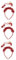 Abaodam 3 Pcs Heart Headband Heart-pattern Hair Hoop Girl Headpiece Hair Hoops Headdress Hair Decoration Valentine's Day Hairband Hair Accessories Felt Cloth Love Decorate