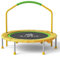 CLORIS 38'' Foldable Fitness Trampoline - Max Load 220lb, Rebounder with Adjustable Foam Handle Indoor/Outdoor Fitness Body Exercise (Yellow)