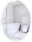 MXita Ovaler, abgeschrägter, polierter, rahmenloser Wandspiegel Compatible with Badezimmer, Waschtisch, Schlafzimmer (800 x 600 mm), Spiegel