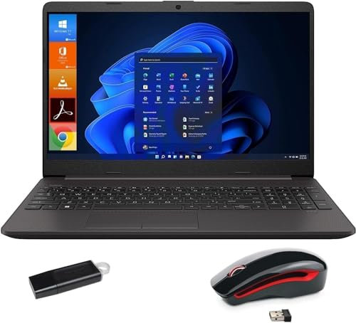 HP 255 G8, Notebook Pc Portatile, 15.6 Full HD, AMD Ryzen 5 5500U, Ram 16 GB, SSD 1 TB, Windows 11 Pro, Office 2021 Pro Plus, Mouse Wireless + Pendrive USB, Pronto All’Uso