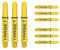 Target Darts Pro Grip Tag Shaft (9er Pack) Multipack Shafts, Professionelles Dart Zubehör, Dart Shaft Set - Schwarz & Gelb, Kurze Länge (33.5mm)