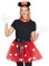 Das Kostümland Minnie Maus Petticoat Tutu Rock - Länge 45cm | Rot Weiß
