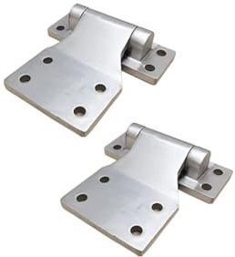 2 PCS Industriel Charnières pour charges lourdes Charnières de porte 4 pouces Épaissi Brossé Charnière en acier inoxydable (110x108x7mm)