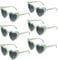 BOUBONI 6/12/24/48 Brillen Herz-Sonnenbrillen Vintage-Herzform Brille Bachelorette Sonnenbrillen für Damen Hochzeitsfeier (6, Green)