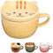 Tasse de chat, tasse en céramique mignonne avec couvercle, tasses amusantes, tasse à café ou à thé pour les amoureux des chats, cadeau pour femmes, amis, enfants, Noël, anniversaire, 300 ml (jaune)