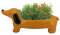 Pflanztopf Hund Dackel - Blumentopf Tier Figur Deko - Dackel Hunde Pflanzgefäß Pflanzgefäße In Niedlicher Hundeform - Blumentöpfe In Tierform - Aufbewahrungsbox Blumentopf Pflanzenbehälter
