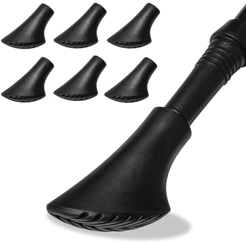 6Pcs Protectores de Puntas de Bastones de Trekking,Tapones de Goma Bastones Senderismo,Universal,Antideslizante,para Bastones Marcha Nórdica,Bastones de Senderismo,para Varios Tipo de Terreno (11mm)