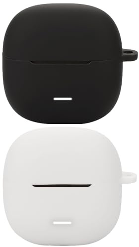 Akancy Compatible con la Funda para Auriculares redmi Buds 6 Lite, [Admite Carga inalámbrica] [Funda 4tectora a Prueba de Golpes] Funda tectora de Silicona para Auriculares (Black White)