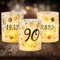 12 Windlicht Tischdeko 90 Geburtstag, Seutgjie 90. Geburtstag Jubiläum Deko Mann Frau 1935-2025 Schwarz Gold für Teelichter oder Kerzen