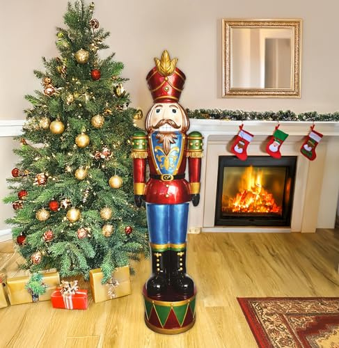 Christmas Centre 143cm Traditional Nutcracker - Red, Green and Blue with LED Lights