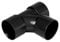 40mm Solvent Weld Waste Pipe Plumbing Fitting Swept Tee Bend-Black (Pack of 5)