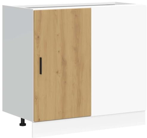 vidaXL Küchenunterschrank Lyon Artisan-Eiche Holzwerkstoff, Küchenunterschrank, Unterschrank für Küche, Schrank Küche, Küchenzeile, Lagerschrank