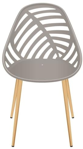 HowHomely Stuhl Esszimmerstuhl Gartenstuhl 86x52x49 cm beige Balkonstuhl Hocker Küchenstuhl Sitzmöbel modern bequem stabil für Wohnzimmer Terrasse Büro