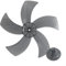 Elica per ventola a cinque pale da 35,5 cm con copertura protettiva per dado di ricambio, per supporto elettrico da scrivania, apparecchiature di raffreddamento domestiche (nero trasparente)