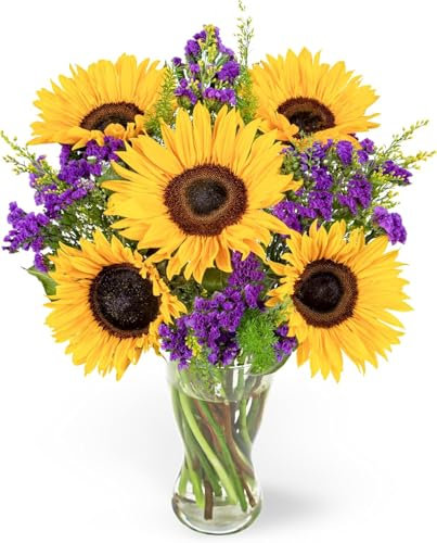 Stunning Sunflower Fresh Flower Bouquet: Delivered for Birthdays & All Occasions!