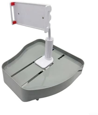 WIIYENA Vassoio laterale per piscina, con portabicchieri, supporto per telefono cellulare per piscina gonfiabile all'aperto (grigio)