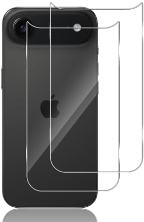 Locofun Rückseite Schutzfolie für iPhone 17 Air, Panzer Schutz Glas 9H Härte Zurück Schutzglas, Hinten Schutzfolie HD Klar Rückseite Folie für iPhone 17 Air - 2 Stück