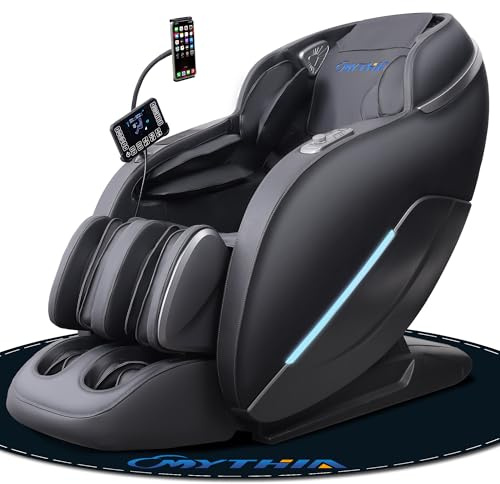 MYTHIA 4D Full Body Massage Chair Recliner, 12 Auto Modes, 11 Techs, Black