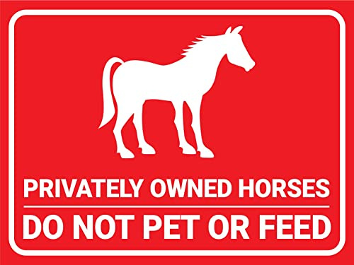 Chevaux Privés Ne Pas Caresser Ni Nourrir Panneau D'Avertissement Plaque Étain Signe Métal Tôle Signe Métallique Panneau Pour Bar Pub Maison Garage Salle De Bain S