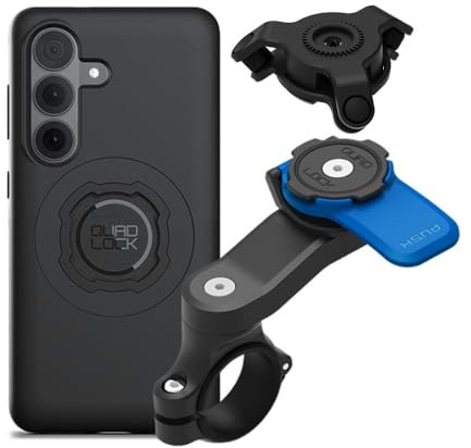 Quad Lock Motorcycle Handlebar Mount Kit with Vibration Dampener and MAG Phone Case for Samsung Galaxy S26