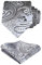 HISDERN Herren Krawatte Blumen Paisley Krawatte & Einstecktuch Set Grau